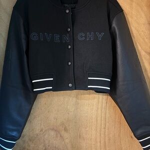 Givenchy Black Varsity Jacket with White Accents